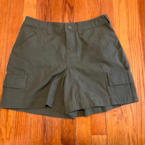 Route 66 Pants - Vtg Route 66 Womens Size 6 Cargo Shorts Olive Green Button Fly Cargo Y2K